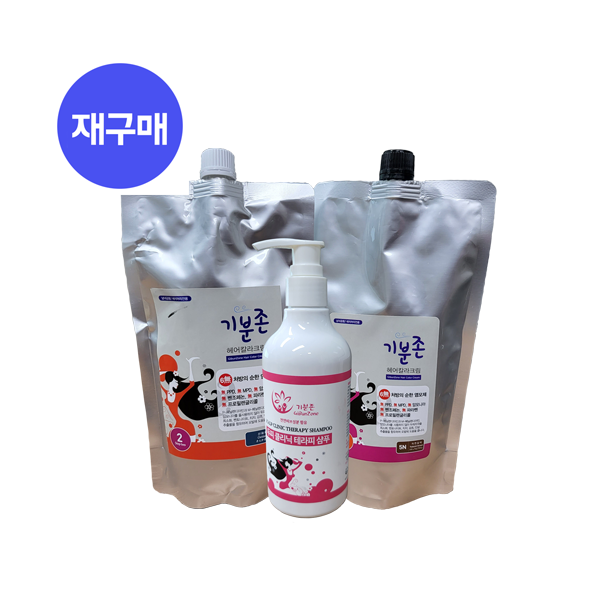 기분존헤어칼라크림(1제,2제 각500ml)&두피클리닉테라피 천연샴푸(300ml*1병)